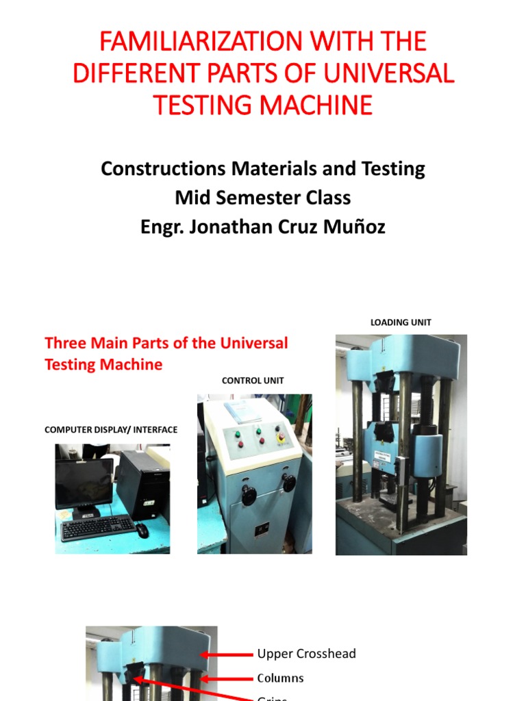 Universal Testing Machine Components | PDF | Science & Mathematics