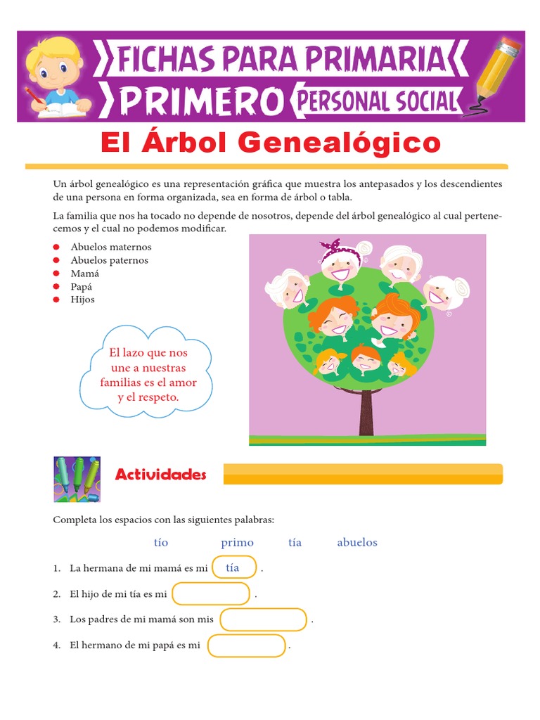 El Árbol Genealógico Para Primer Grado de Primaria | PDF