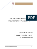 Gestión de datos y cuantificación en Revit