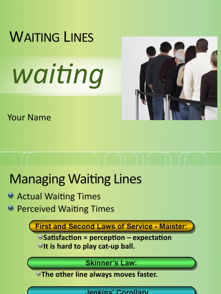 Managing Customer Waiting Lines Effectively | PDF | Perception ...