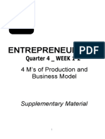 4M's of Production and Business Model