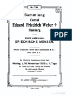 Sammlung Consul Eduard Friedrich Weber, Hamburg. 1. Abt.: Griechische Münzen