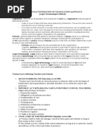 Legislation and Policy - Handout