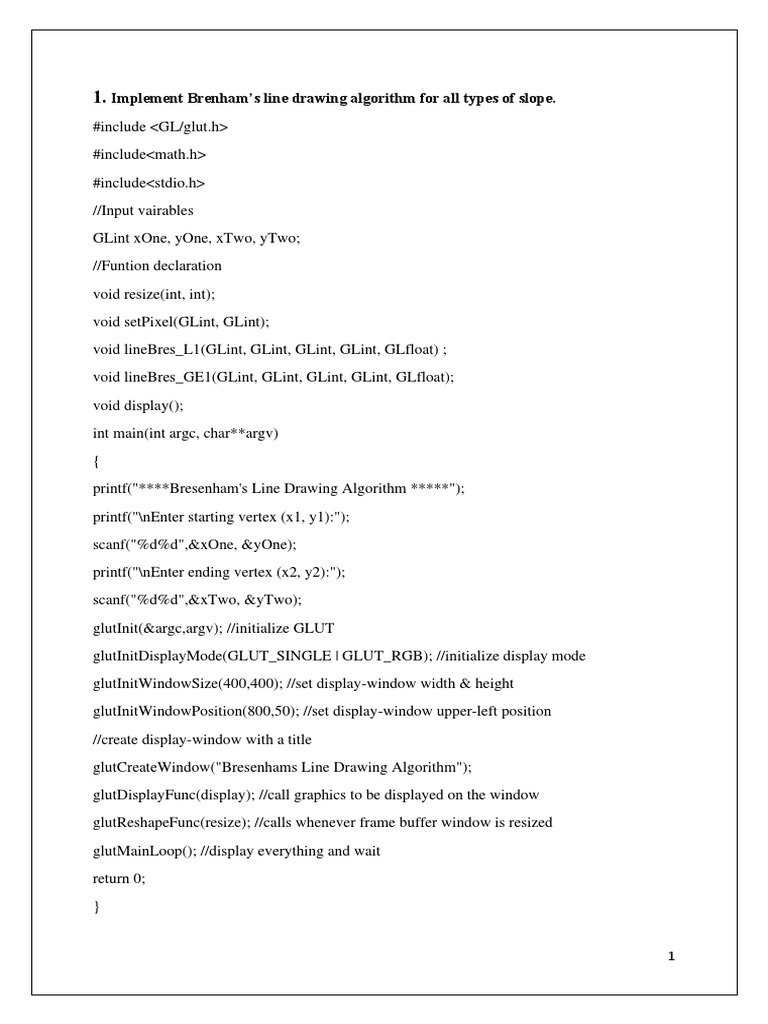 Computer Graphics Manual | PDF | Computer Graphics | Computer Programming