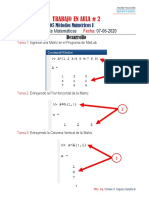 MAT-1105 T#2.Matrices en Matlab