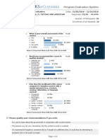 Program Evaluation System for Voting and American Politics Course