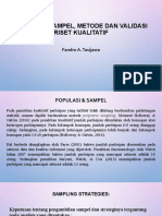 12 Populasi, Sampel, Metode Dan Validasi Penelitian Kualitatif