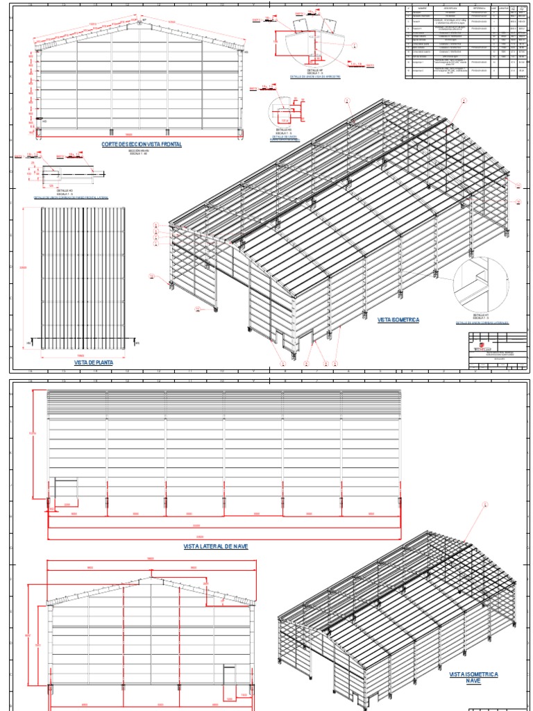 Planos de Nave Industrial Metálica | PDF