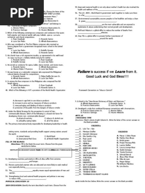 mapeh-10-third-quarter-exam