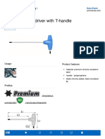 TX Profile Screwdriver With T-Handle: Data Sheet