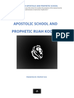 Prophetic Ruah Kodesh: Apostolic School and