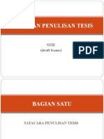 Frame Penulisan Tesis