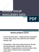 Konsep Dasar Manajemen Data