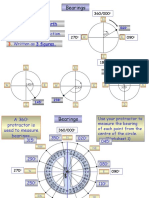 Bearings: Measured From North. in A Clockwise Direction. Written As 3 Figures