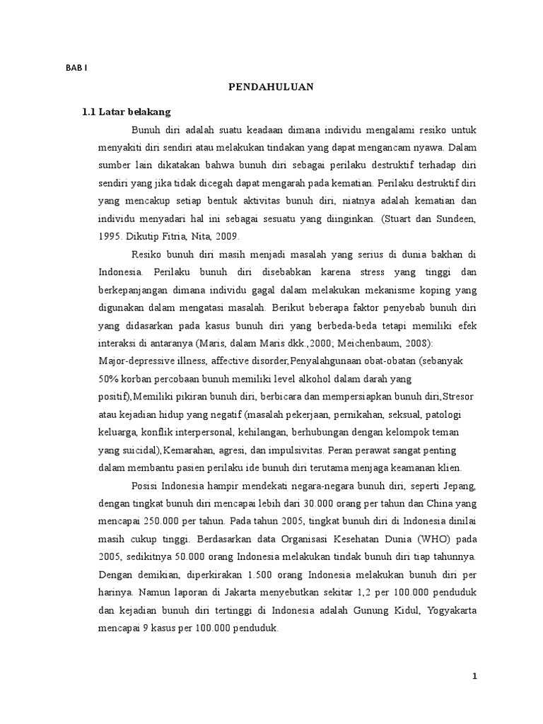 Askep Resiko Bunuh Diri | PDF