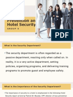 Prevention and Hotel Security: Group 5