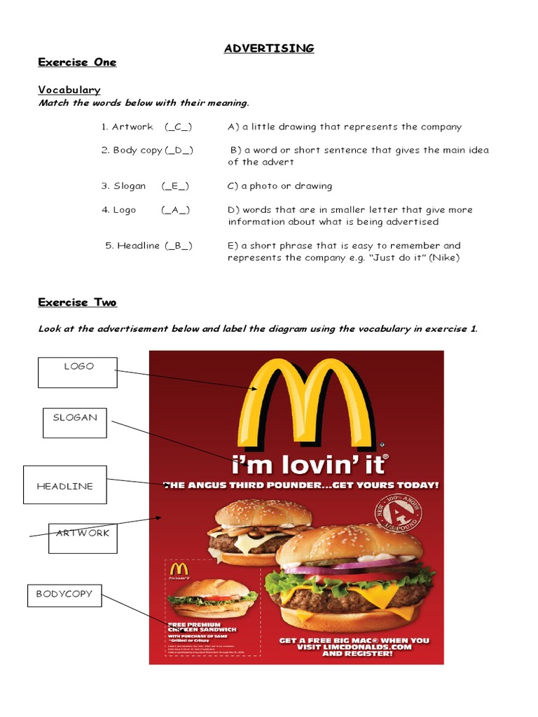 Advertising Vocabulary Guide | PDF