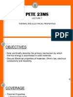 Thermal and Electrical Properties of Materials