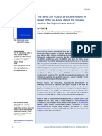 The Vero Cell' COVID-19 Vaccine Rollout in Nepal: What We Know About The Chinese Vaccine Development and Access?