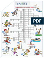 Sports Crossword Puzzle Crosswords Icebreakers Oneonone Activities Tests W 51988