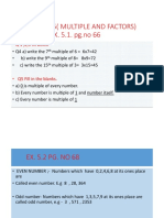 Ch-5 (Multiple and Factors) EX. 5.1. PG - No 66: - Q 1, 2,3 in Book