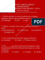 Java Script PG TRB Computer Instructor 2021 Srt STUDY CIRCLE GROUP