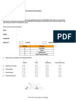 Form Survey Kepuasan Pelanggan