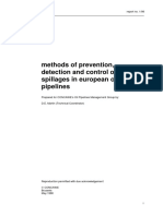 Methods of Prevention, Detection and Control of Spillages in European Oil Pipelines