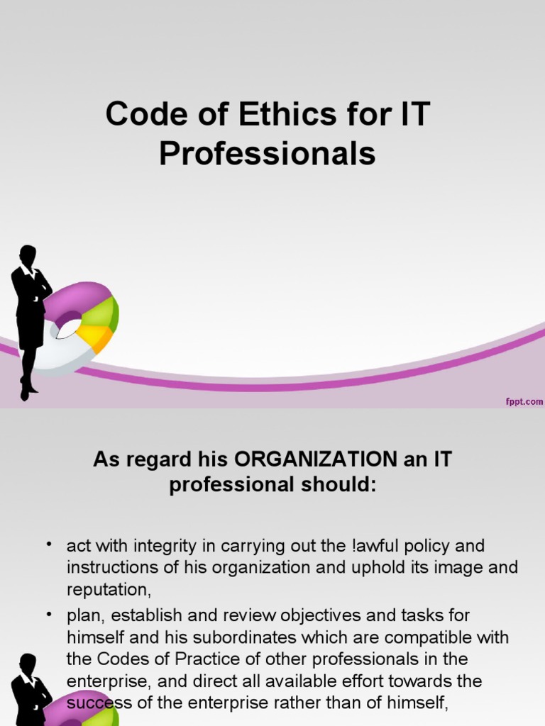 Code of Ethics For IT Professionals | PDF | Business | Art