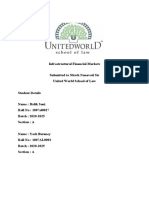 Infrastructure Financial Markets Assignment