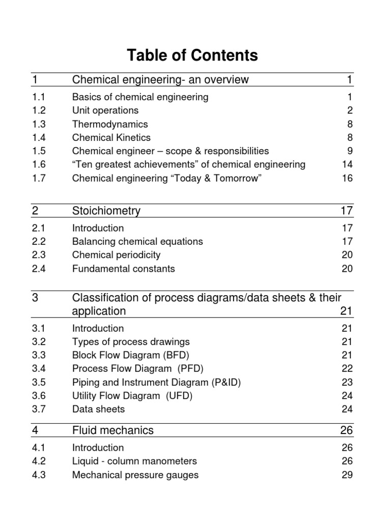 1 Chemical Engineering An Overview 1 Pdf Heat Transfer Fluid