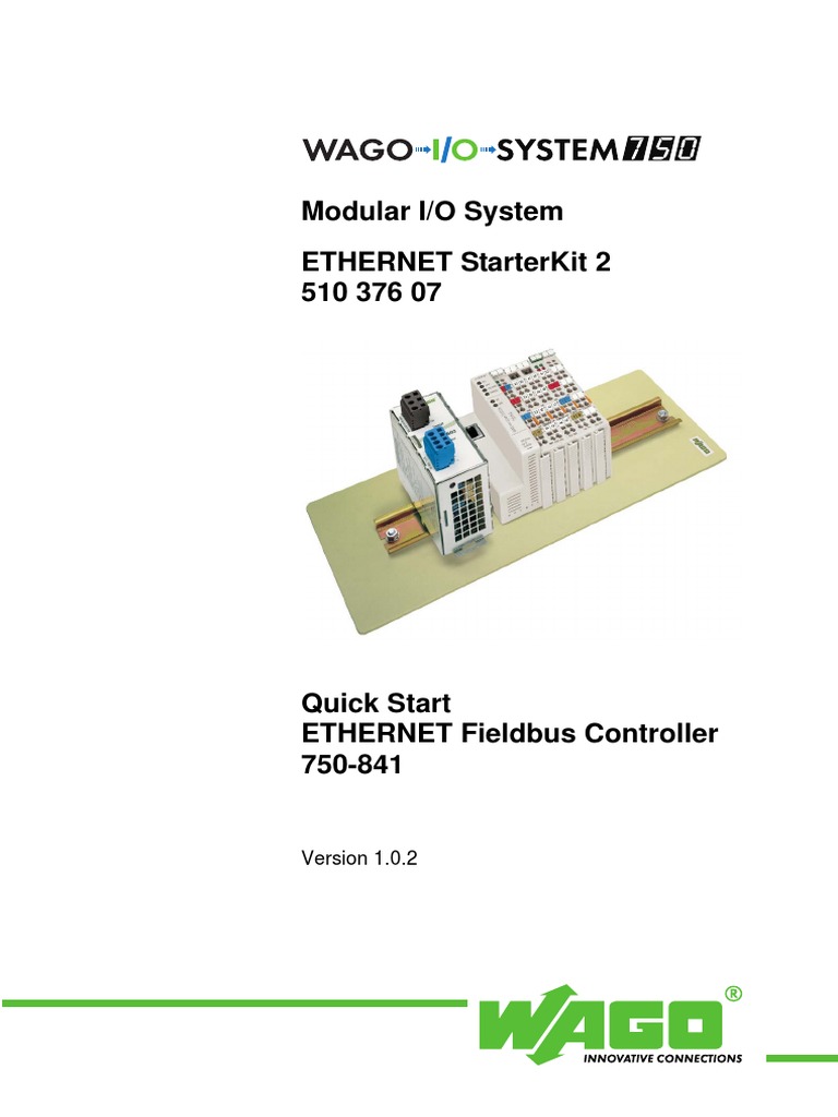 Wago 750-841 Ethernet Fieldbus Quick Start | PDF | Computer