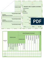 Boleta de Calificaciones Formato 1