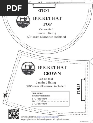Bucket Hat Pattern v1.1