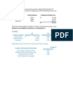 Activity Based Costing