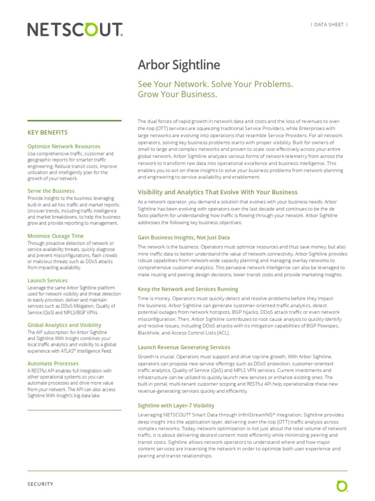 SECPDS - 005 - EN-2001 - Arbor Sightline | PDF | Computer Network ...