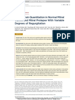 Valve Strain Quantitation in Normal Mitral Valves and Mitral Prolapse With Variable Degrees of Regurgitation