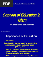 Concept of Education in Islam: Dr. Abdulazeez Abdulraheem