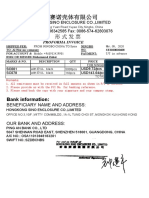 HONGKONG SINO ENCLOSURE PROFORMA INVOICE FOR MOBILE CASES TO SYRIA