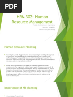 HRM 302: Human Resource Management: Faculty: Most. Monowara Begum Mamy Semester: Spring 2021 CHAPTER: 02 (HR Planning)