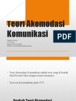 Teori Akomodasi Komunikasi