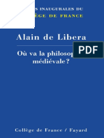 (Leçons Inaugurales (Collège de France) ) Libera, Alain de - Où Va La Philosophie Médiévale - (2014, Fayard)