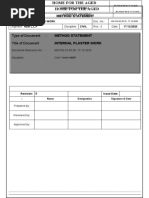 METHOD STATEMENT - Internal Plaster Work