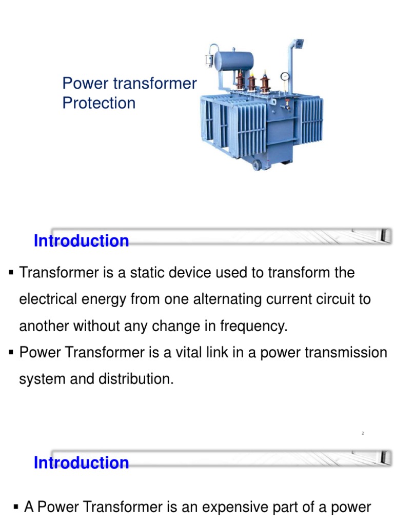 Power Transformer Protection PDF Transformer Electric Power