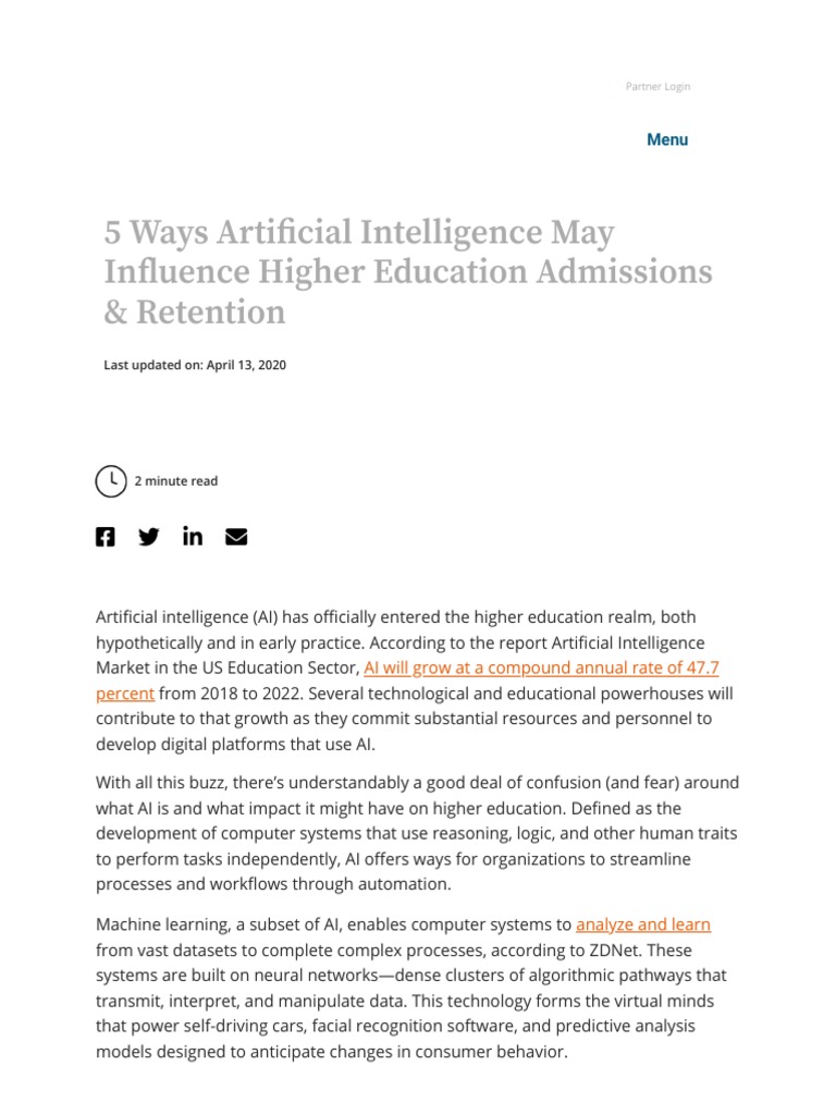 5 Ways Artificial Intelligence May Influence Higher Education - Wiley ...