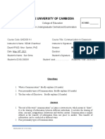 Midterm Exam Communication Classroom