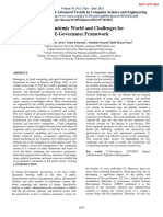 Post Pandemic World and Challenges For E-Governance Framework