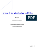 Lecture 1: An Introduction To CUDA: Mike Giles