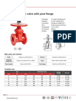 Flanged NRS Gate Valve With Post Flange: Main Parts and Material