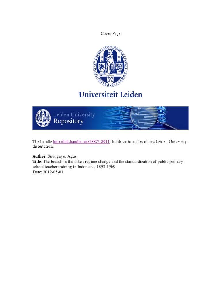 Agus Suwignyo-TheBreachintheDike-PhDdiss-LeidenUniv-2012  PDF 